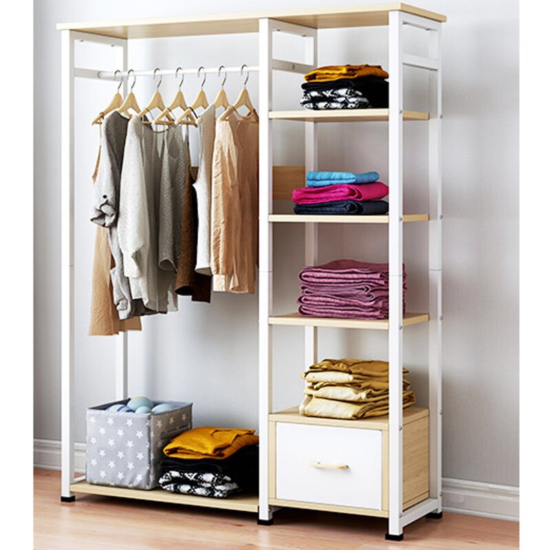 Clothes Rack Coat Hanging Garment Holder Stand Storage Organizer Indoor Shelf 